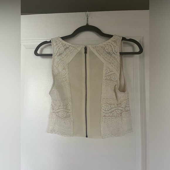 Alice and Olivia Cream Lace Tank Top - Picture 3 of 3